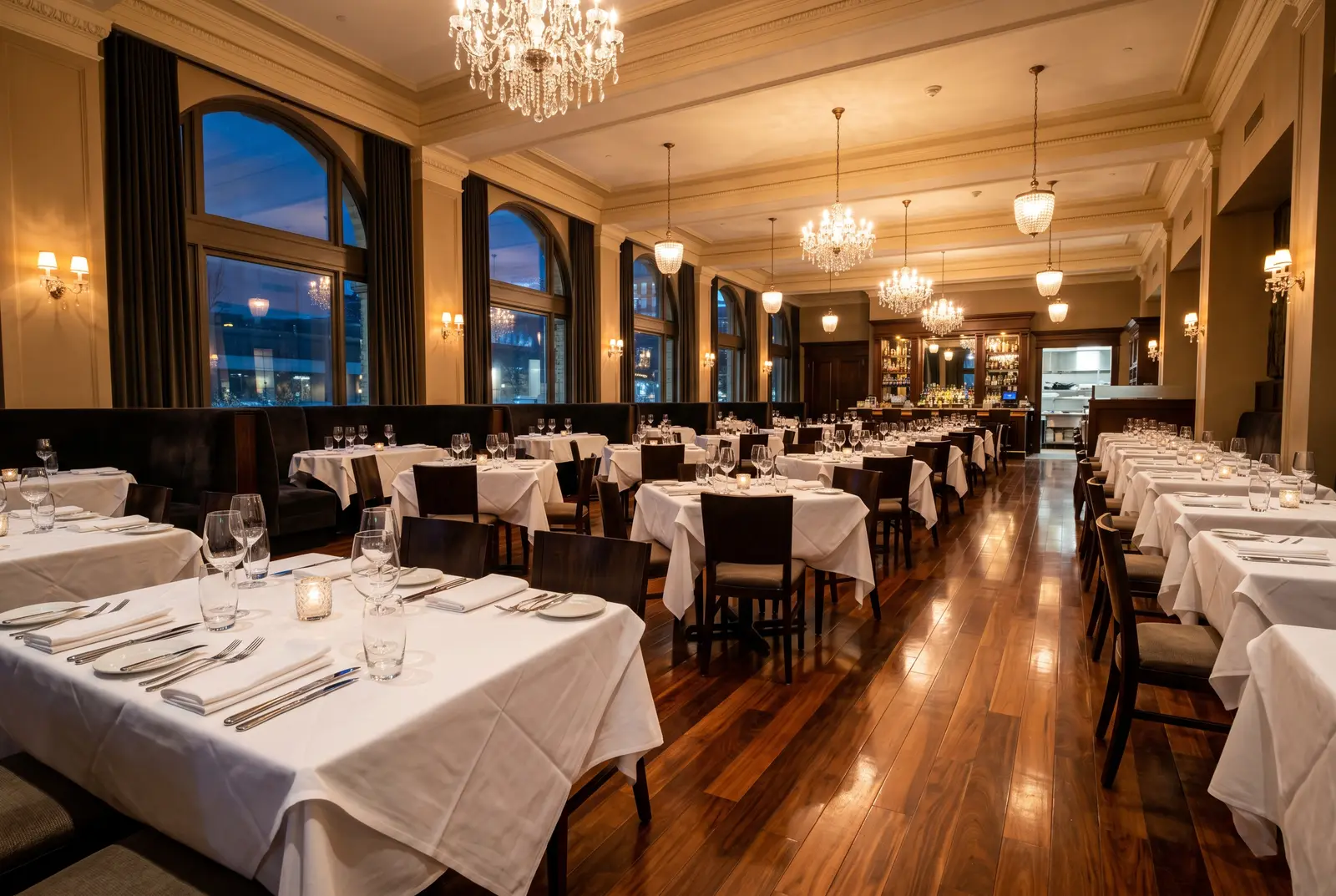 Restaurant dining room after a Spotless professional clean